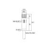 Slika EPIC® M8A female straight molded cable