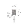 Slika EPIC® M12A Panel mount front fastening male with cable