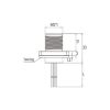 Slika EPIC® M12A Panel mount front fastening male with cable