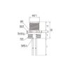 Slika EPIC® M12A Panel mount front wall mounting male with cable