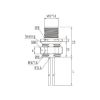 Slika EPIC® M12A Panel mount front wall mounting male with cable