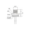 Slika EPIC® M12A Panel mount front wall mounting male with cable