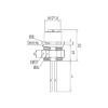 Slika EPIC® M12A Panel mount front wall mount female with cable